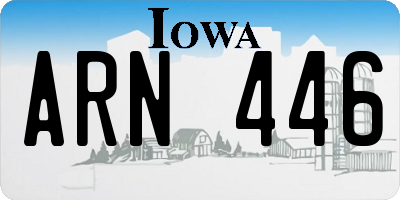 IA license plate ARN446