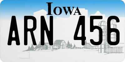 IA license plate ARN456