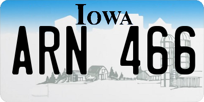 IA license plate ARN466
