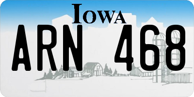 IA license plate ARN468