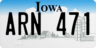 IA license plate ARN471