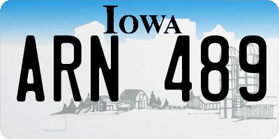 IA license plate ARN489