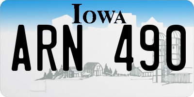 IA license plate ARN490