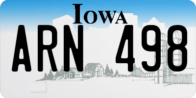 IA license plate ARN498