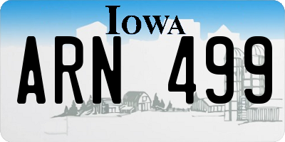 IA license plate ARN499