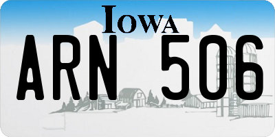 IA license plate ARN506
