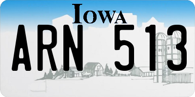 IA license plate ARN513