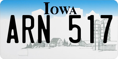 IA license plate ARN517