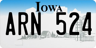 IA license plate ARN524