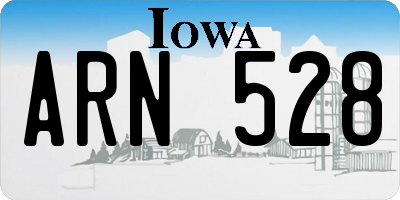 IA license plate ARN528