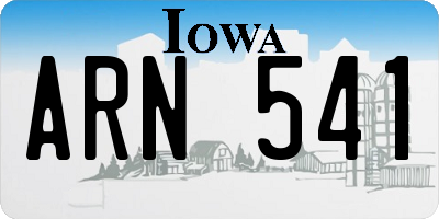 IA license plate ARN541