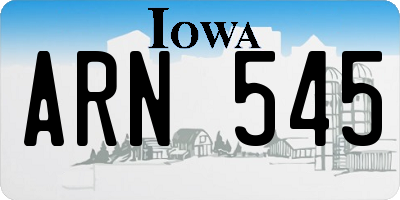 IA license plate ARN545