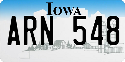 IA license plate ARN548