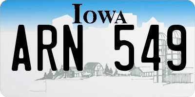 IA license plate ARN549