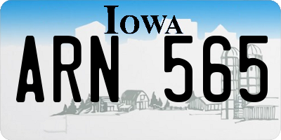 IA license plate ARN565