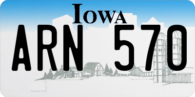 IA license plate ARN570