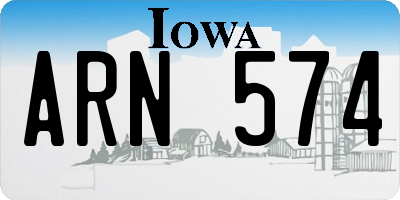 IA license plate ARN574