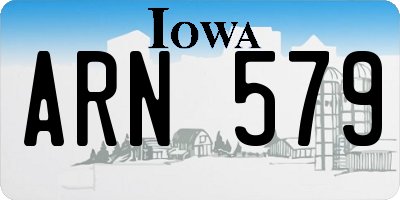 IA license plate ARN579