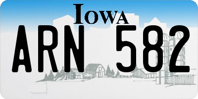 IA license plate ARN582