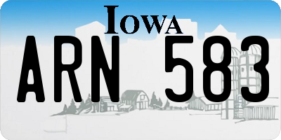 IA license plate ARN583