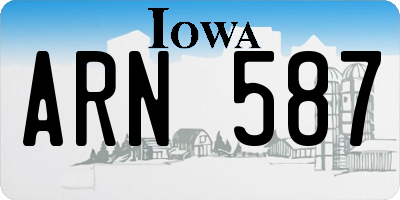 IA license plate ARN587