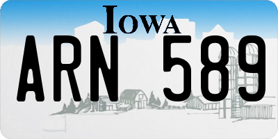 IA license plate ARN589