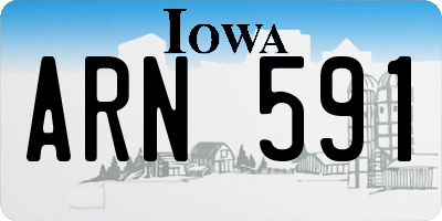 IA license plate ARN591