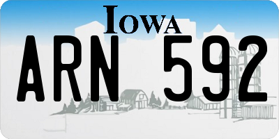 IA license plate ARN592