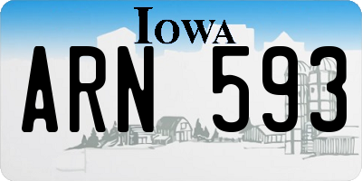 IA license plate ARN593