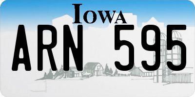 IA license plate ARN595