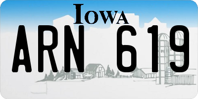 IA license plate ARN619