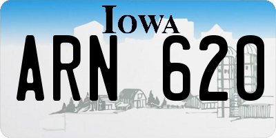 IA license plate ARN620