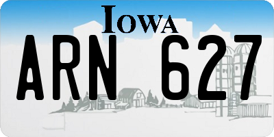 IA license plate ARN627