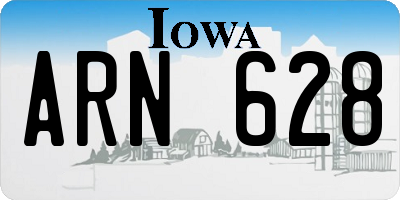 IA license plate ARN628