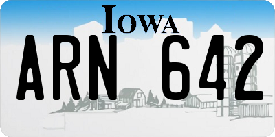 IA license plate ARN642
