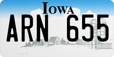 IA license plate ARN655