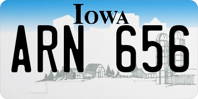 IA license plate ARN656