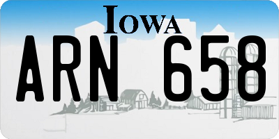 IA license plate ARN658