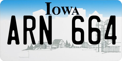 IA license plate ARN664