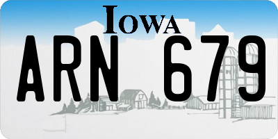 IA license plate ARN679