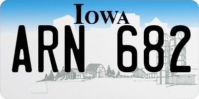 IA license plate ARN682