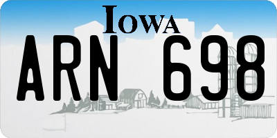 IA license plate ARN698