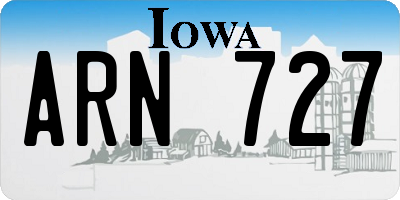 IA license plate ARN727