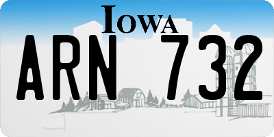 IA license plate ARN732