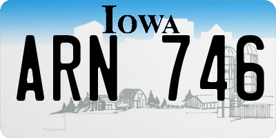 IA license plate ARN746