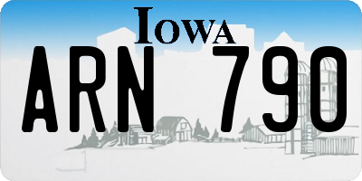 IA license plate ARN790