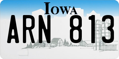 IA license plate ARN813