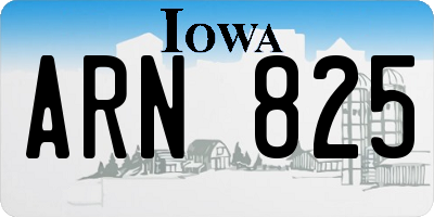 IA license plate ARN825