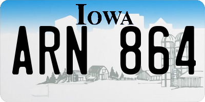 IA license plate ARN864