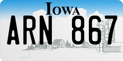 IA license plate ARN867